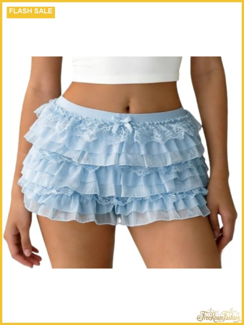 Lace Layered Ruffle Mini Skort Y2k Coquette Ballet Style Women